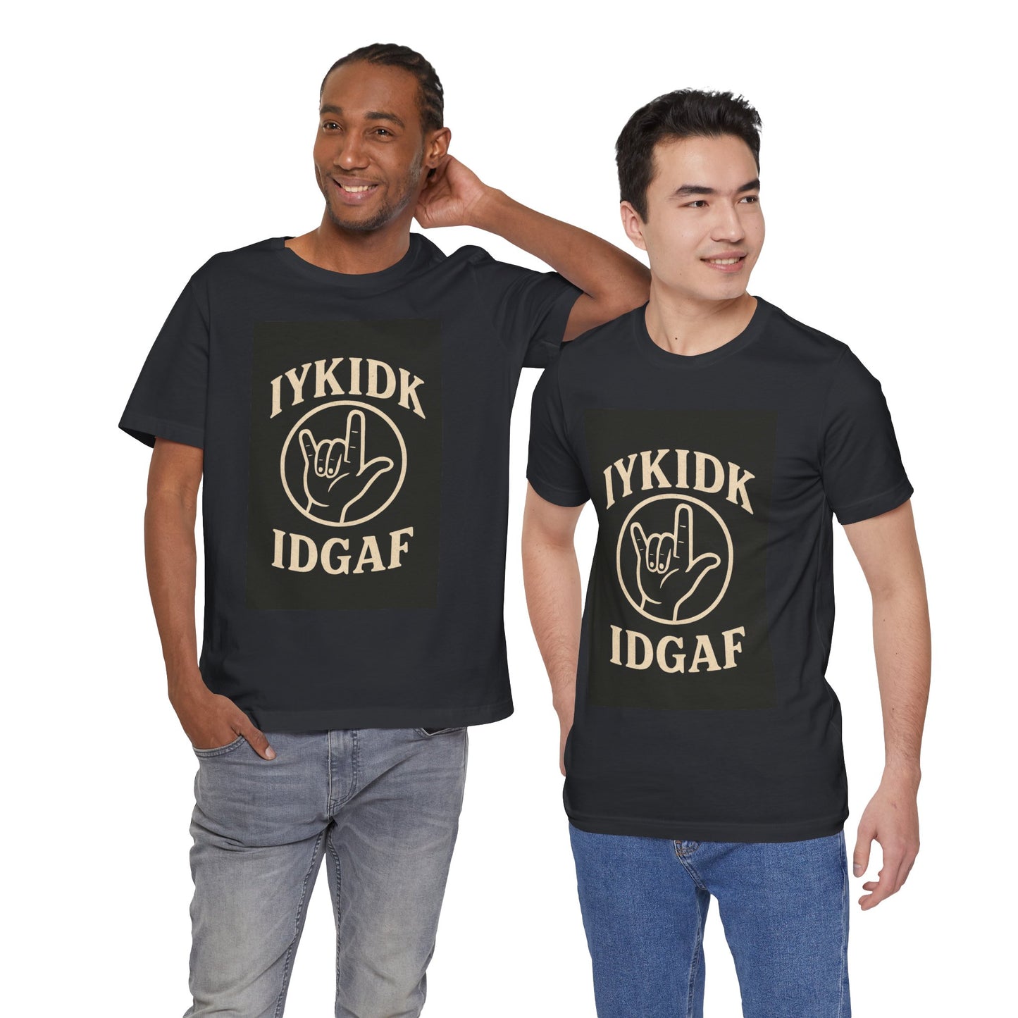"iykidk idgaf" Gen X Garden Hose Water Drinking Unisex Graphic Tee